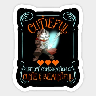 Cutieful - a perfect combination! Sticker